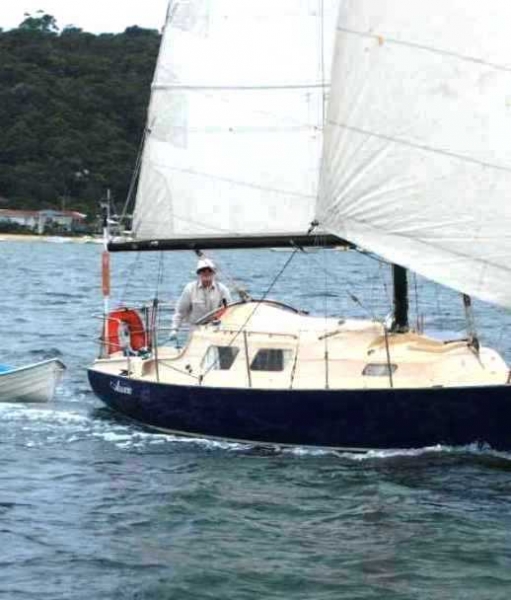 Azzura & skipper passing astern