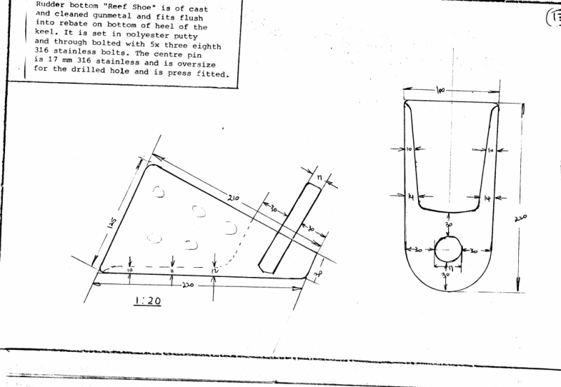 rudder shoe