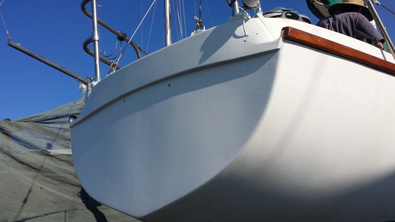 Transom has been repainted